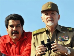 Man in charge, with Maduro to his right